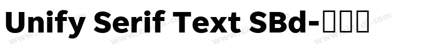 Unify Serif Text SBd字体转换